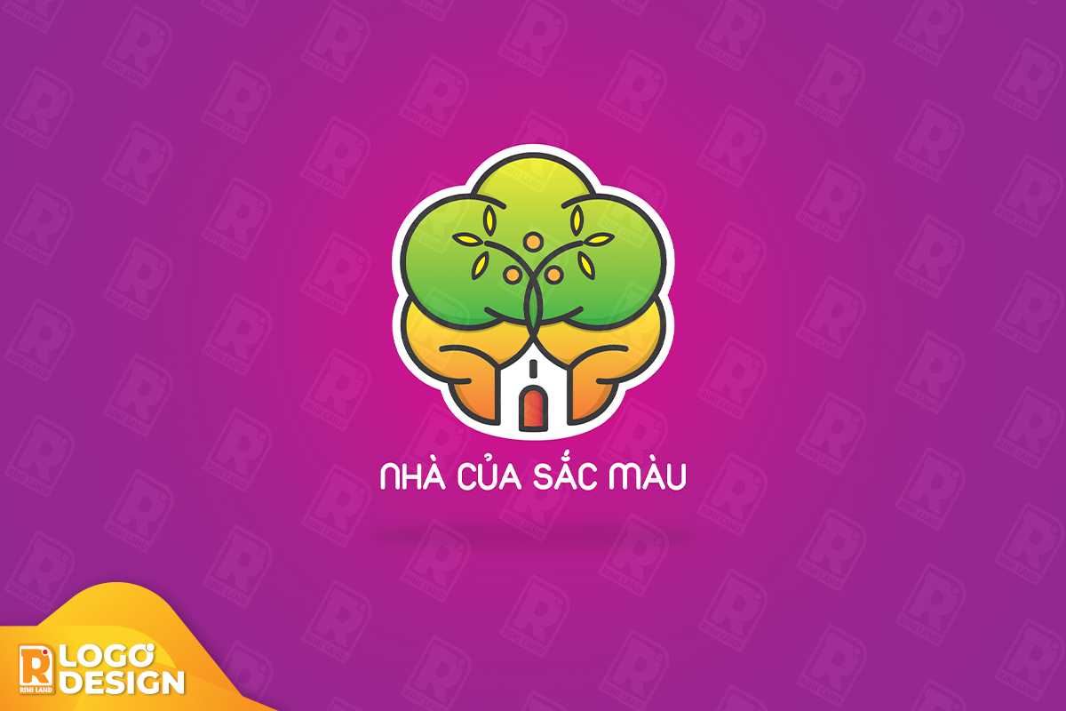 RINI LAND - LOGO DESIGN - NHÀ CỦA SẮC MÀU